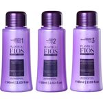 kit plástica dos fios cadiveu professional shampoo + ativo antifrizz + máscara 60ml (mp)
