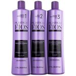 kit plástica dos fios cadiveu professional shampoo + ativo antifrizz + máscara 1l (mp)
