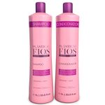 kit plástica dos fios cadiveu professional shampoo + condicionador 1l (mp)