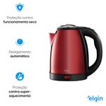 chaleira elétrica elgin 127v 1,8l vermelha (mp)