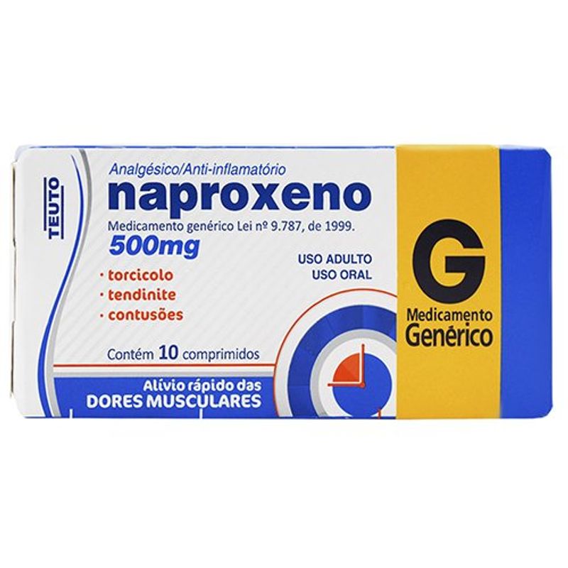 naproxeno 500mg 10 comprimidos teuto genérico