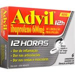 advil 12h 600mg 6 comprimido gsk consumer referência