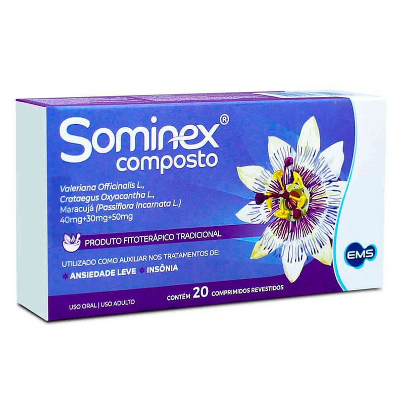 sominex composto 20 comprimidos revestidos ems