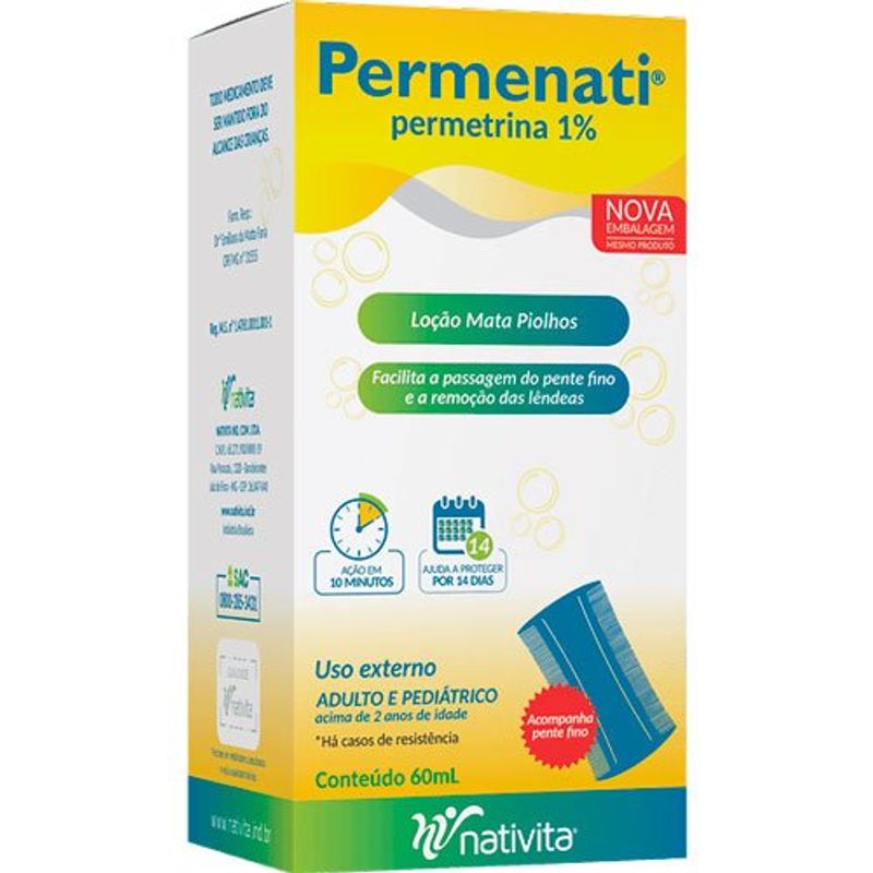 permenati 1% loção 60ml nativita