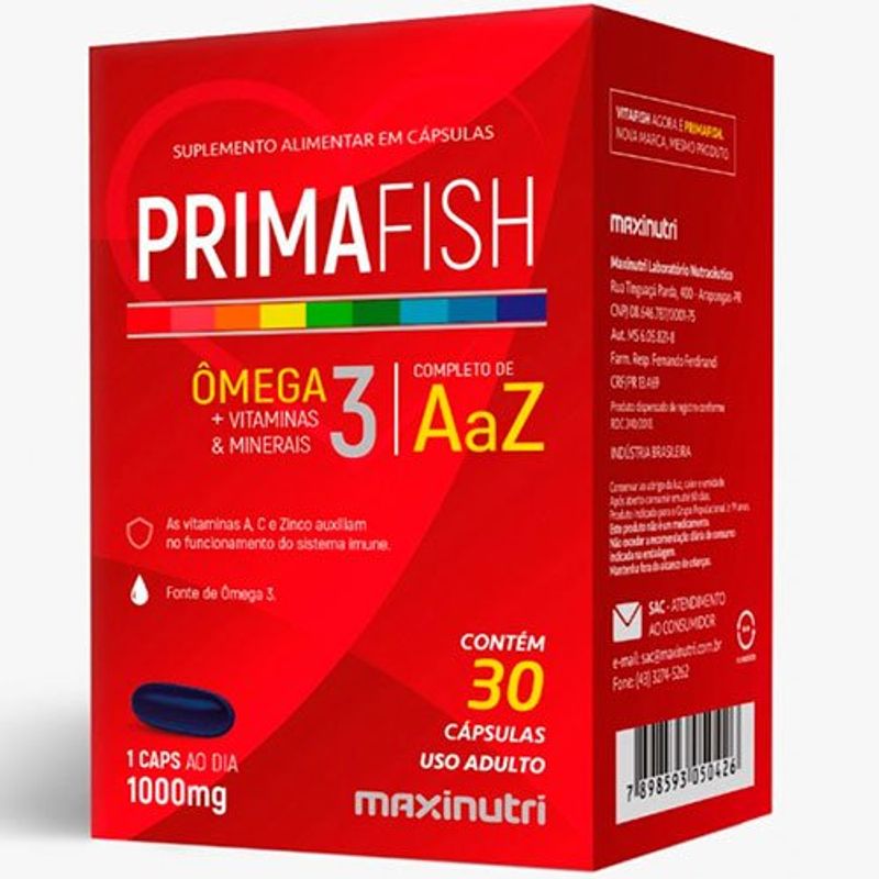 primafish 30 cápsulas maxinutri