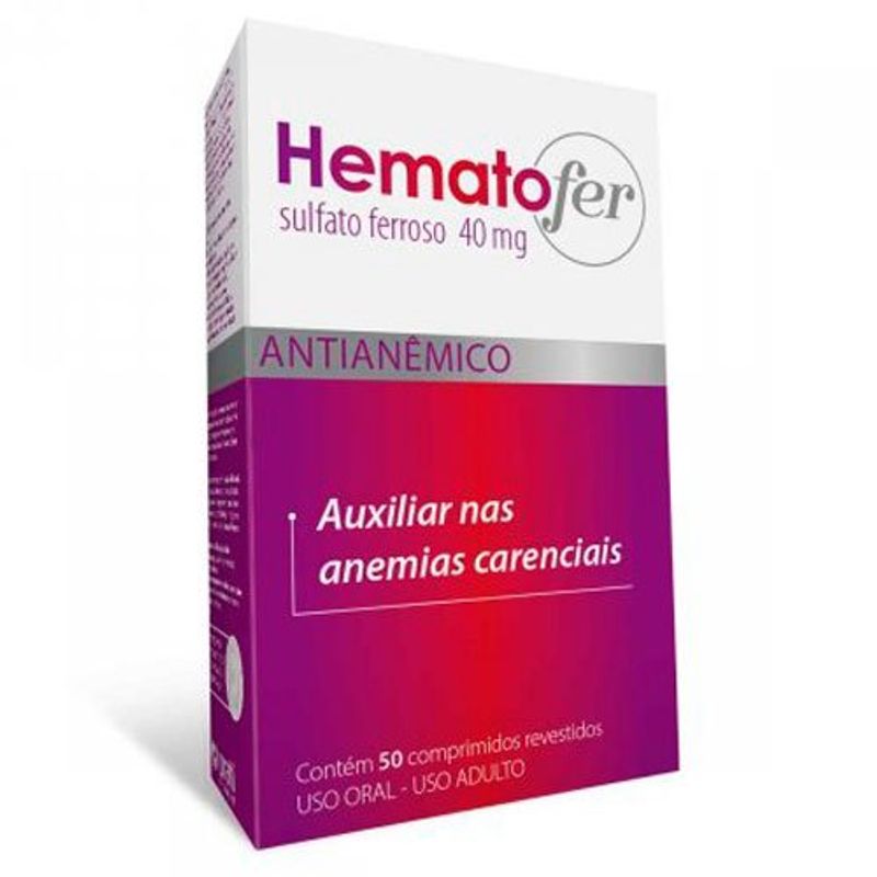 Hematofer 40mg 50 Comprimidos Prati Donaduzzi