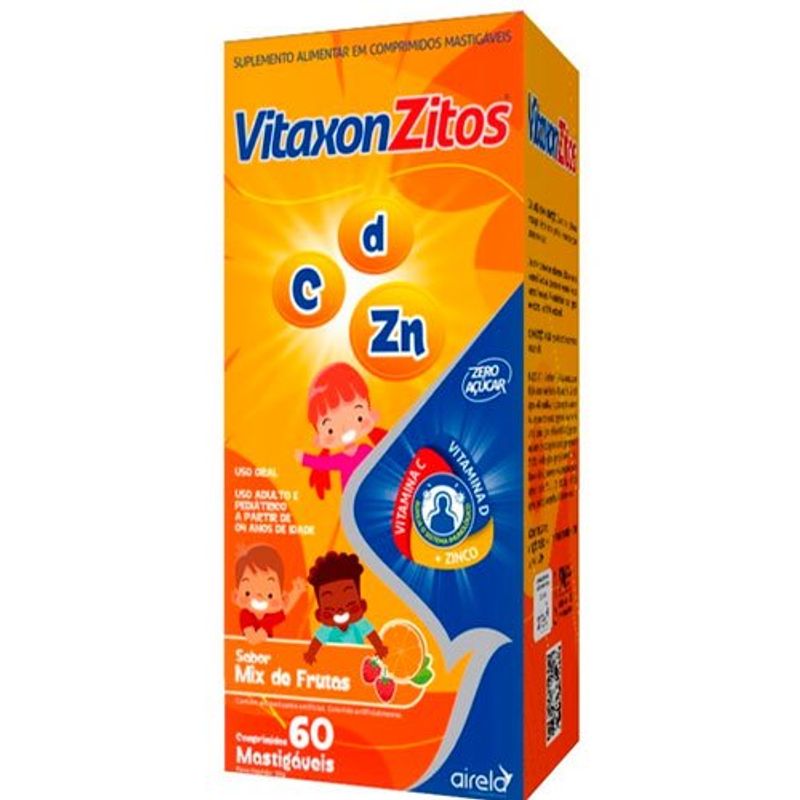 vitaxonzitos tripla kids 60 comprimidos mastigáveis airela