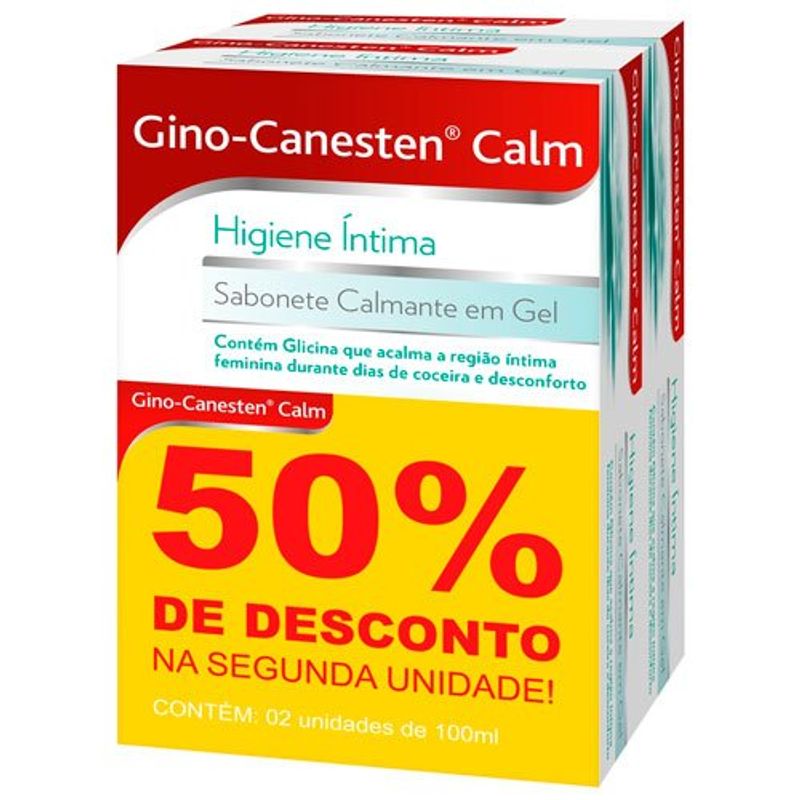 kit sabonete íntimo gino-canesten calm 100ml cada