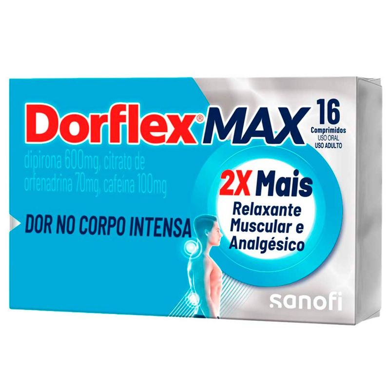 dorflex max 600+70+100mg 16 comprimidos sanofi