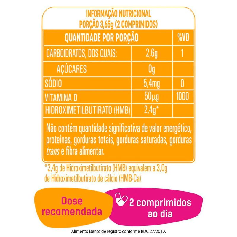 addera+muscular com hmb 60 comprimidos revestidos mantecorp