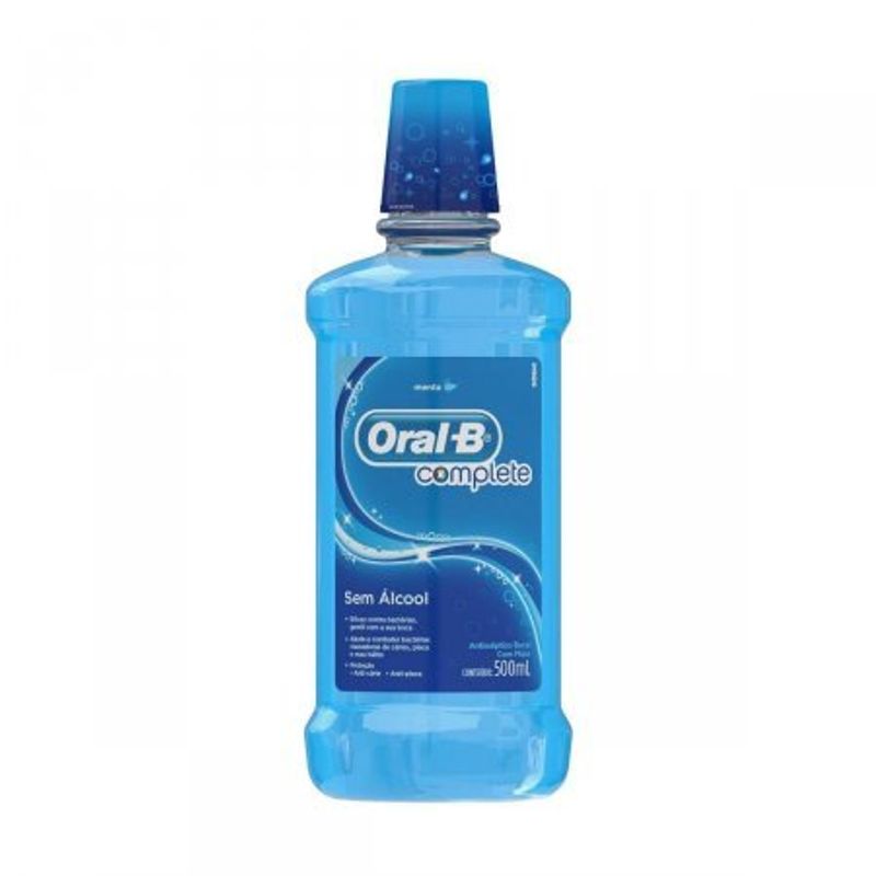 antisséptico bucal oral-b complete menta leve 500ml pague 300ml