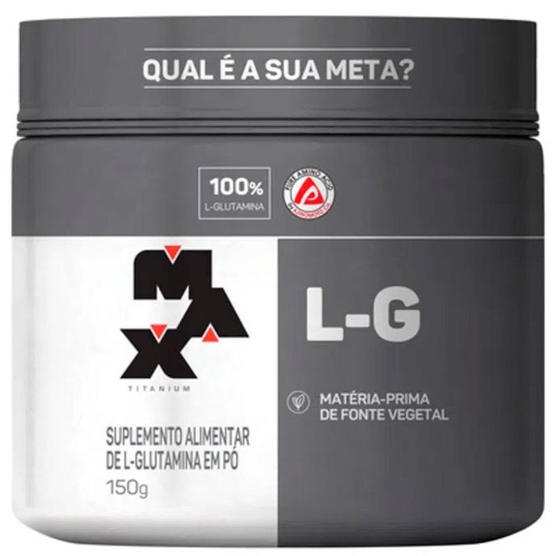 suplemento aminoácido max titanium l-glutamina 150g