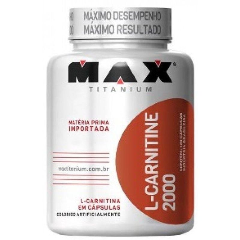suplemento alimentar l-carnitine 2000 max titanium 60 cápsulas