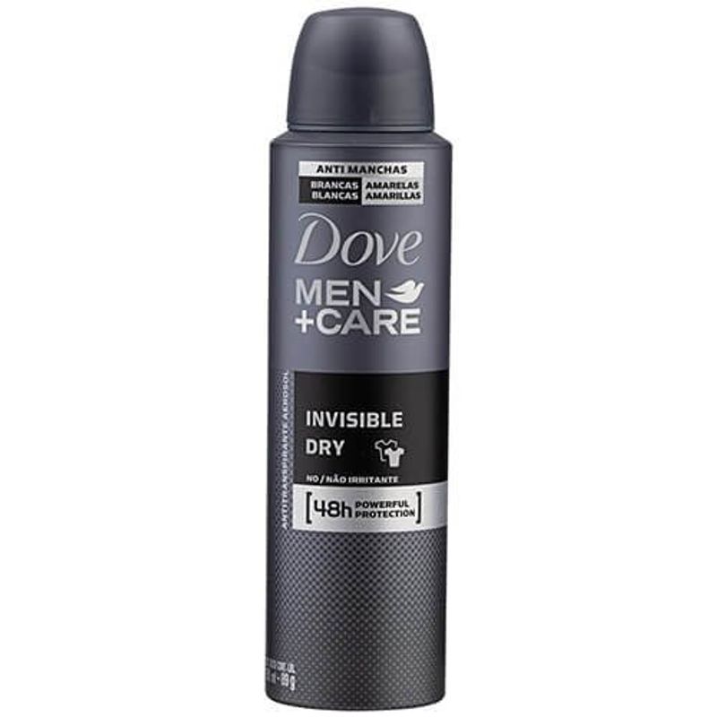 desodorante aerosol dove men+care invisible dry masculino 89g