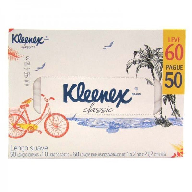 lenço de papel kleenex box leve 60 pague 50 unidades