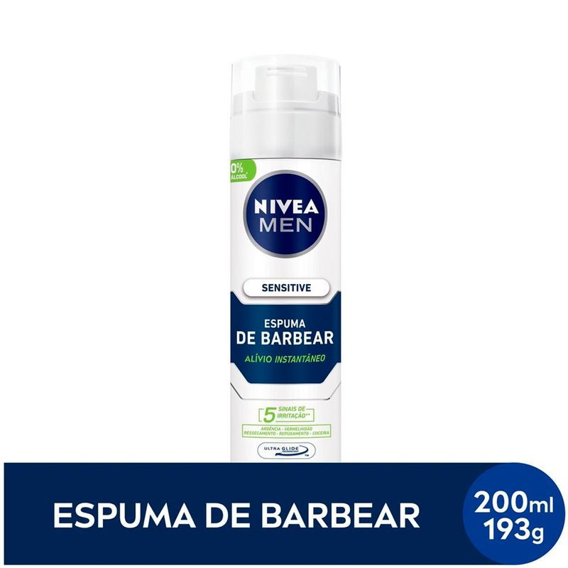 espuma de barbear nivea sensitive 200ml