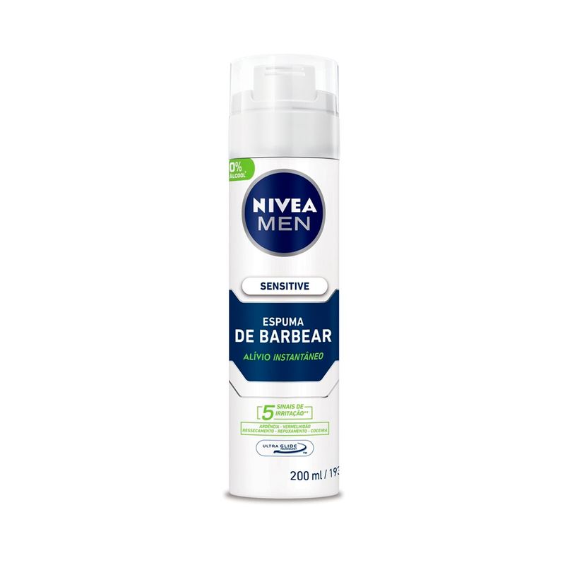 espuma de barbear nivea sensitive 200ml