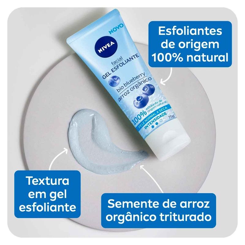 gel esfoliante facial refrescante nivea 75ml