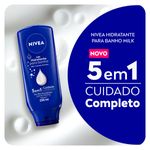 hidratante corporal nivea milk para banho 250ml