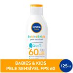 protetor solar nivea kids sensitive & pure fps 60 125ml