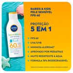 protetor solar nivea kids sensitive & pure fps 60 125ml