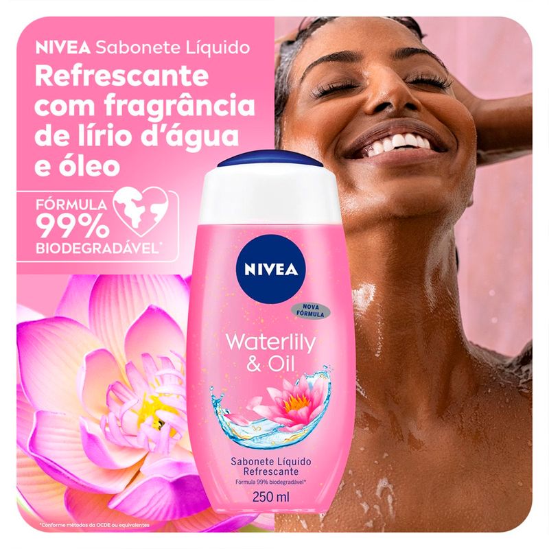 sabonete líquido nivea water lily & oil 250ml