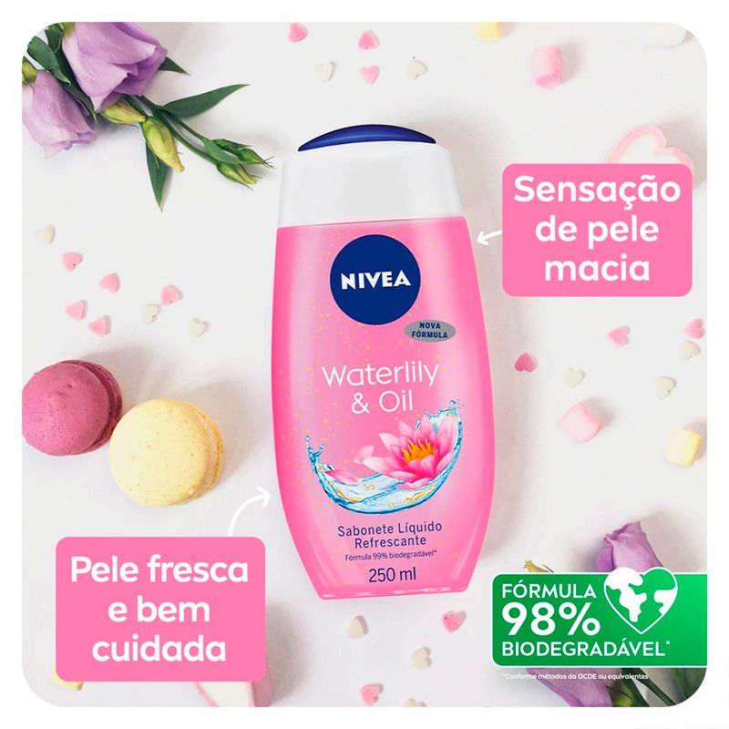 sabonete líquido nivea water lily & oil 250ml