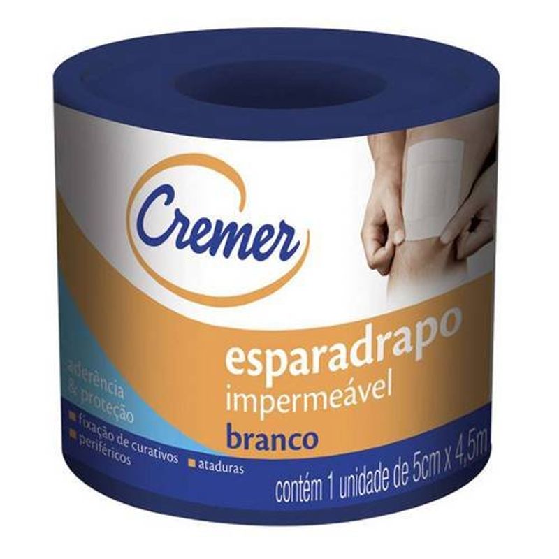 esparadrapo impermeável cremer branco 5cm x 4,5m