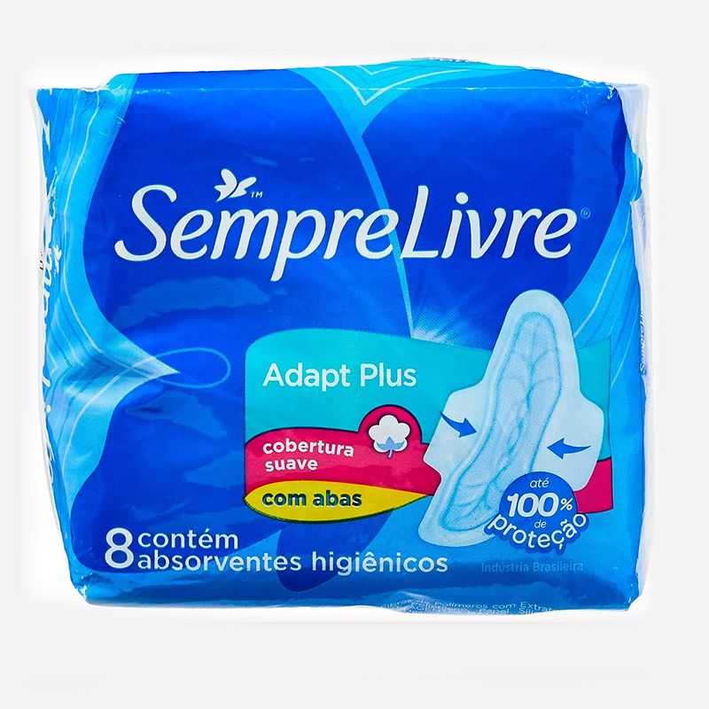 absorvente sempre livre max com abas suave 8 unidades