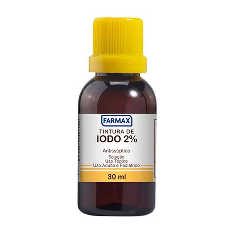 tintura iodo 2% farmax gotas com 30ml (fax)