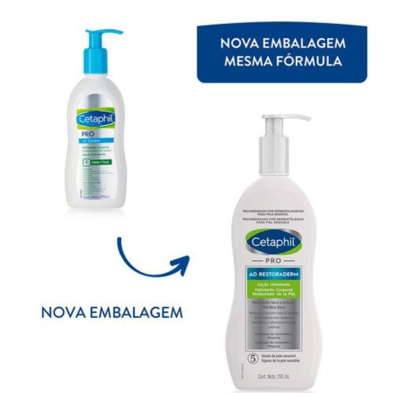 loção hidratante para o corpo galderma cetaphil restaura a pele 295ml