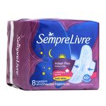 absorvente sempre livre max noturno cobertura seca 8 unidades