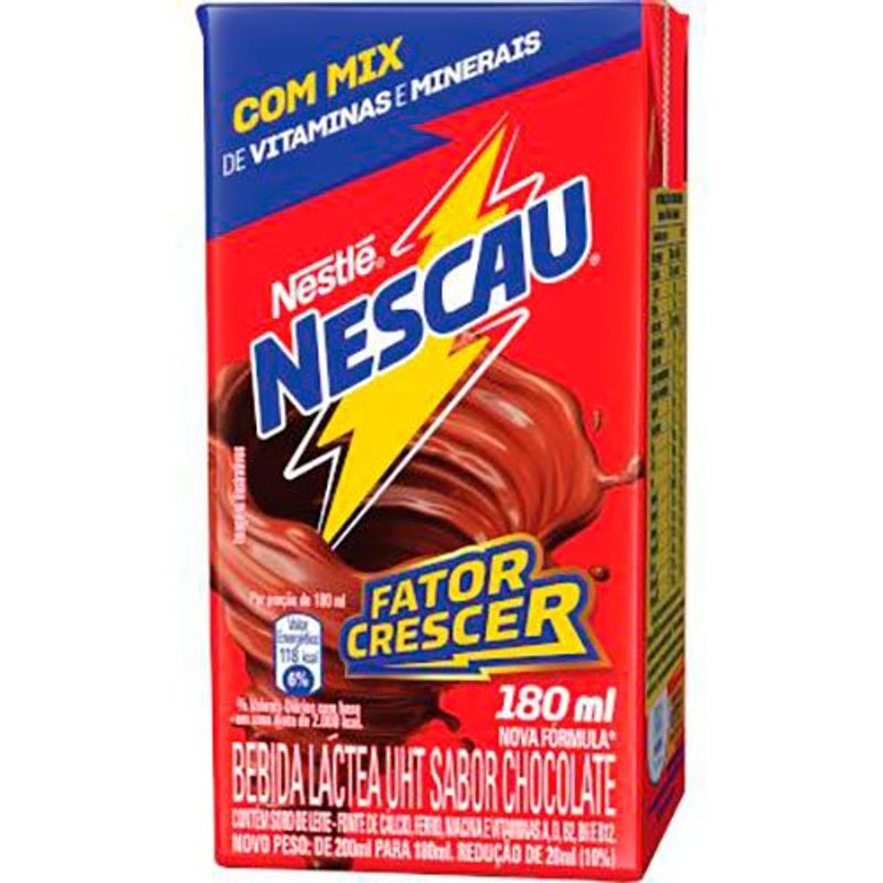 bebida láctea nestlé nescau 180ml
