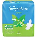 absorvente sempre livre especial adapt cobertura suave com aba 8 unidades