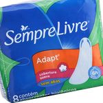 absorvente sempre livre especial adapt cobertura suave sem aba 8 unidades