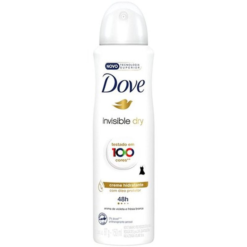 desodorante aerosol dove invisible dry feminino 87g