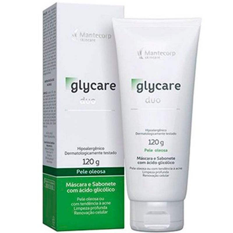 sabonete/máscara facial mantecorp glycare pele oleosa 120g