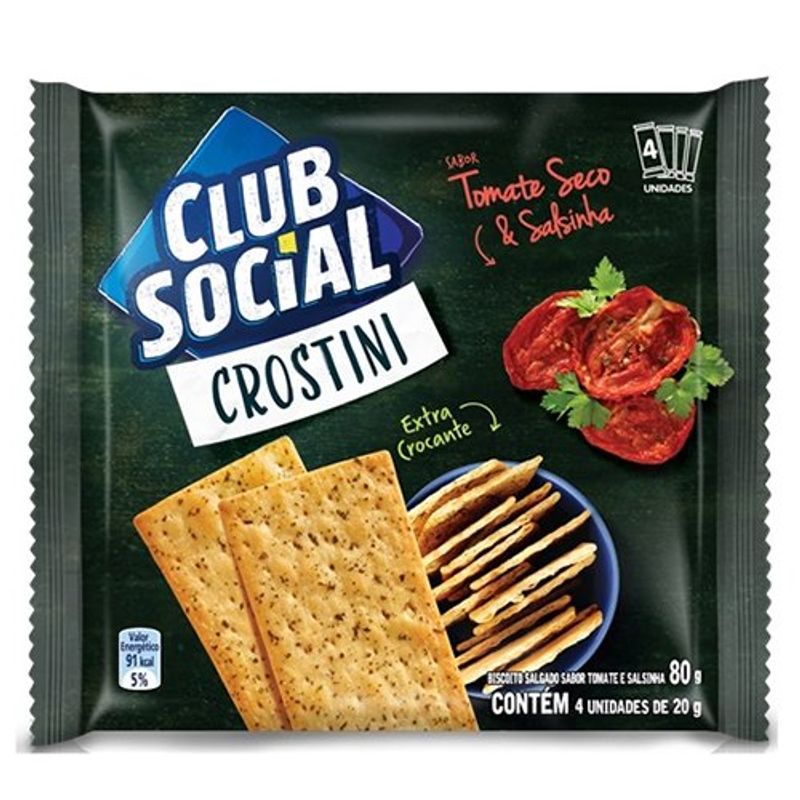 bolacha salgada club social crostini tomate seco 20g