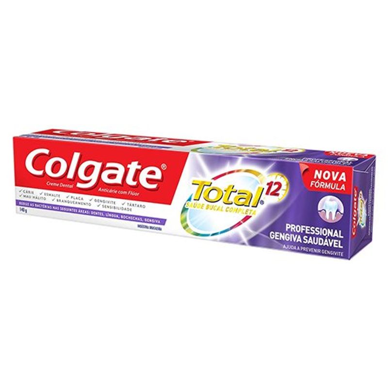 creme dental colgate total 12 professional gengiva 140g