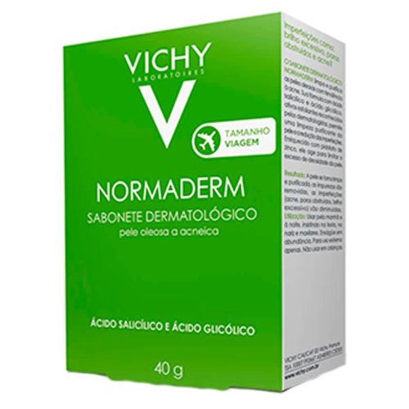 vichy normaderm sabonete pele oleosa 40g