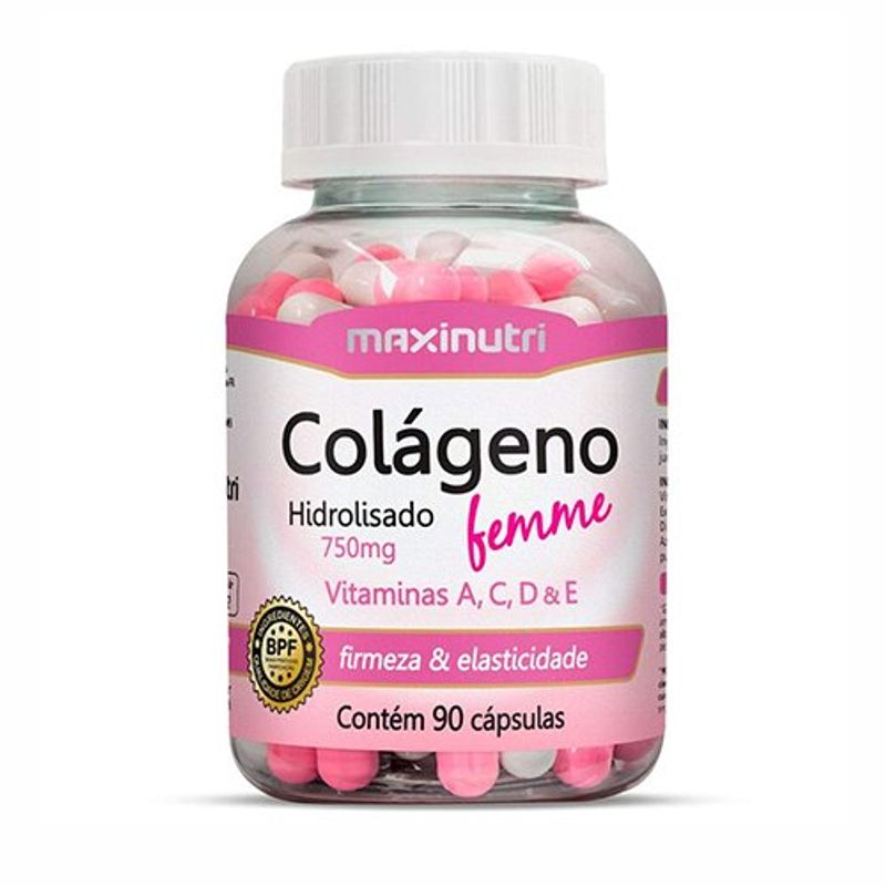 colágeno hidrolisado femme 90 cápsulas maxinutri