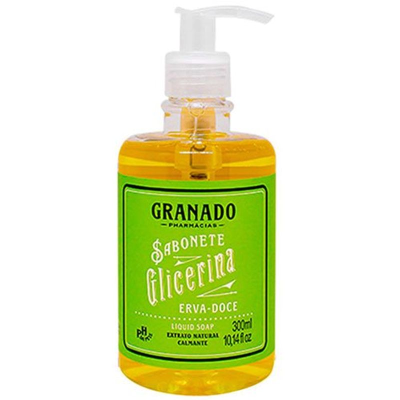 sabonete líquido glicerina erva doce granado 300ml