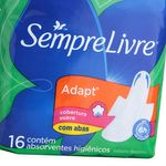 absorvente sempre livre adapt suave com abas leve 16 pague 14