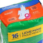 absorvente sempre livre adapt suave com abas leve 16 pague 14