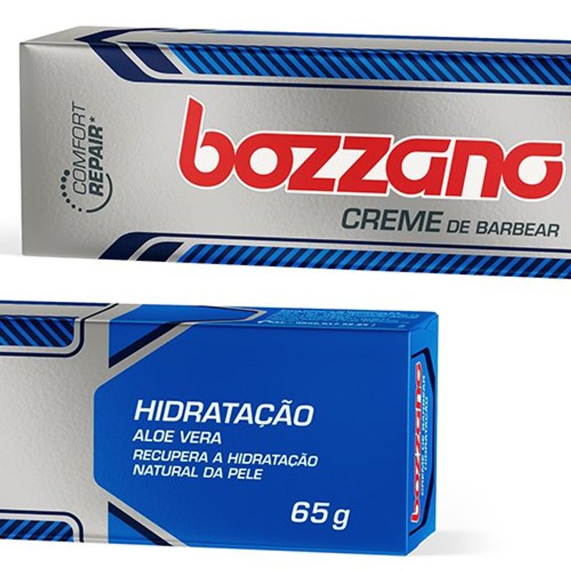 bozzano creme de barbear aloe vera 65g
