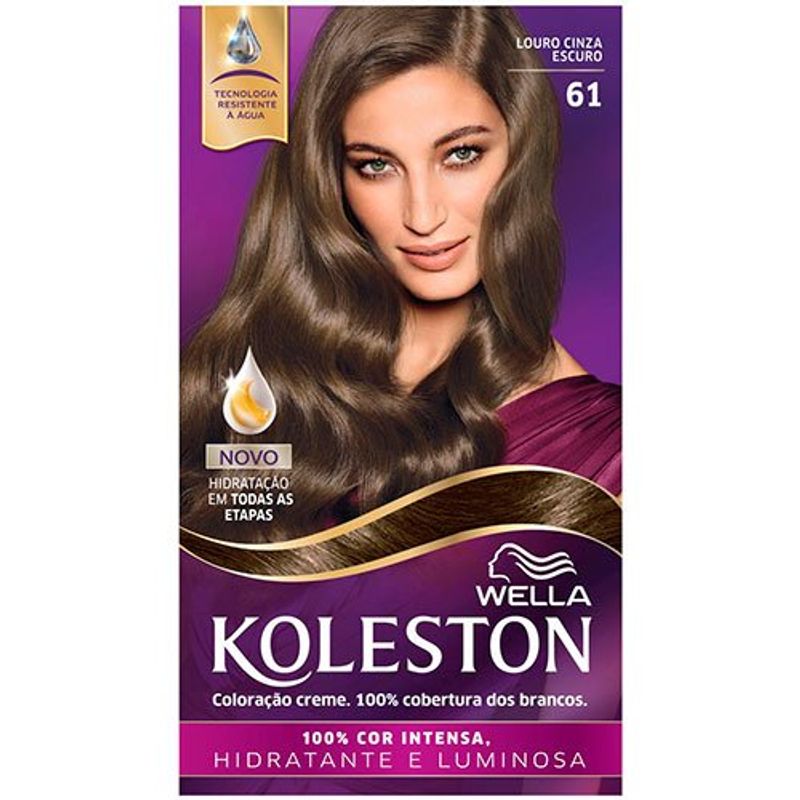 tintura para cabelo koleston cor 61 louro cinza escuro