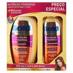 kit shampoo 275ml + condicionador 175ml niely gold nutrição mágica