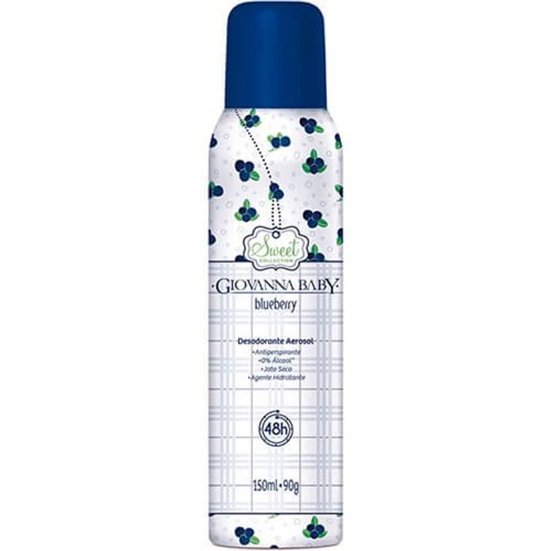 desodorante aerosol giovanna baby blueberry 150ml