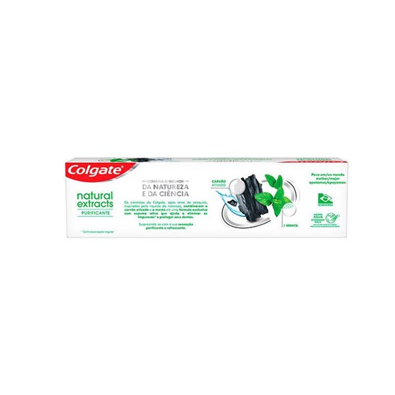 creme dental colgate com carvão ativado e menta 90g