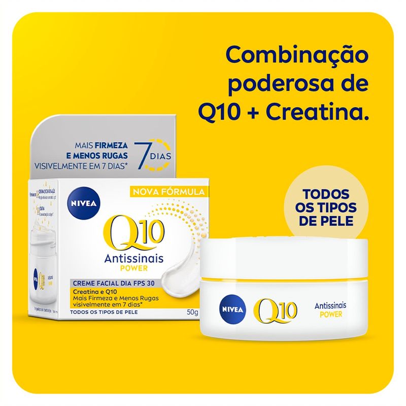 creme facial antissinais dia nivea q10 plus pele normal a seca fps30